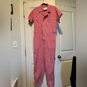 Pistola Grover short sleeve pink jumpsuit size L